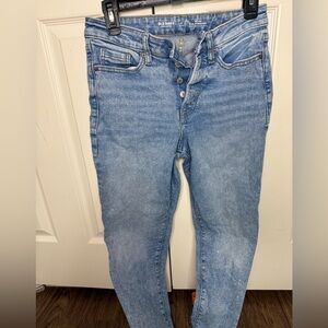 Old Navy High-Rise O.G. Straight Jeans in Light Blue Size 4P